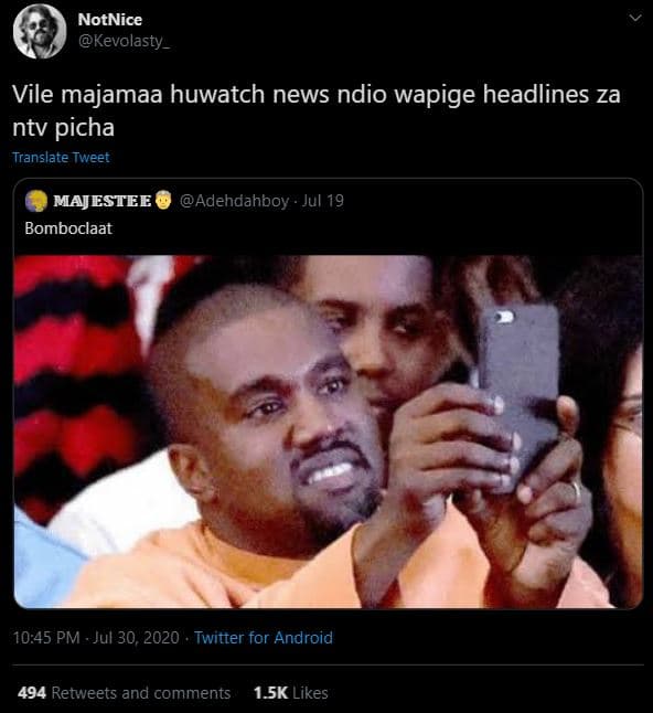 Notnice kevolasty _ vile majamaa huwatch news ndio wapige headlines za ntv picha
