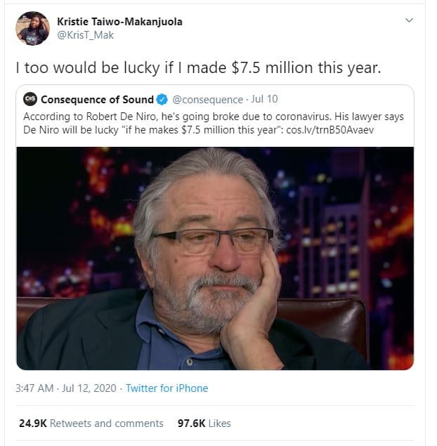 Kristie taiwomakanjuola krist_mak too would be lucky if made 7.5 million this ye