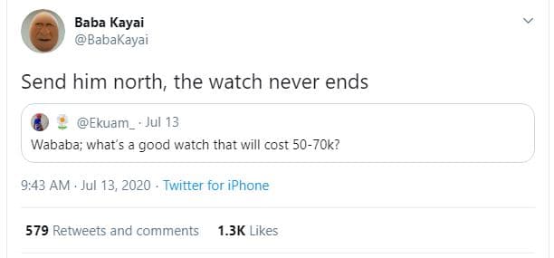 Baba kayai babakayai send him north the watch never ends ekuam _ jul 13 wababa w