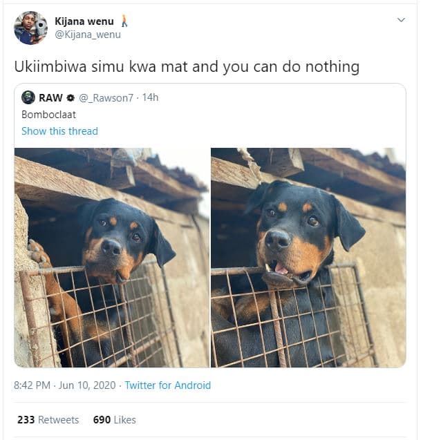 Kijana wenu kijana_wenu ukiimbiwa simu kwa mat and you can do nothing raw _rawso