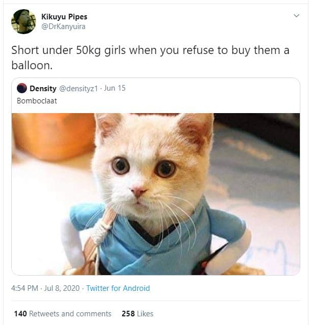 Kikuyu pipes drkanyuira short under 5okg girls when you refuse to buy them a bal