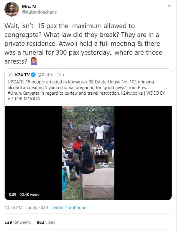 Mrs. m kuisanmacharia wait, isn't 15 pax the maximum allowed to congregate? what