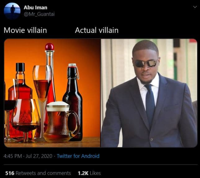 Abu iman mr_guantai movie villain actual villain 4.45 pm . jul 27, twitter for a