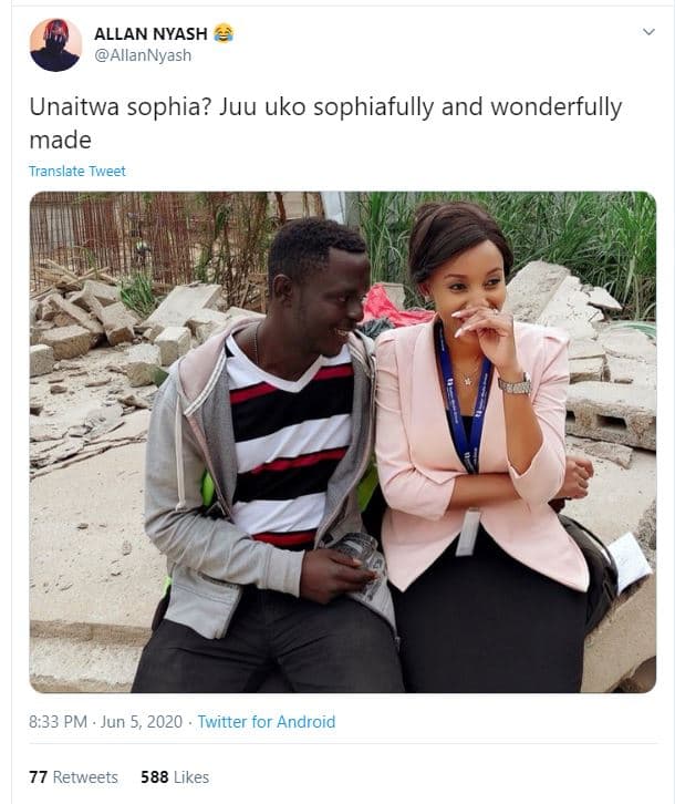 Allan nyash allannyash unaitwa sophia? juu uko sophiafully and wonderfully made