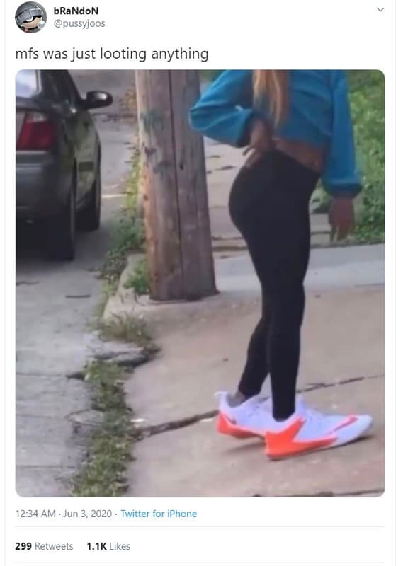 Brandon pussyjoos mfs was just looting anything 12.34 am jun 3, twitter for ipho