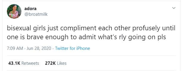 Adora broatmilk bisexual girls just compliment each other profusely until one is