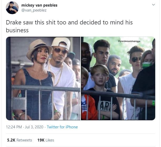Mickey van peebles van_peeblez drake saw this shit too and decided to mind his b