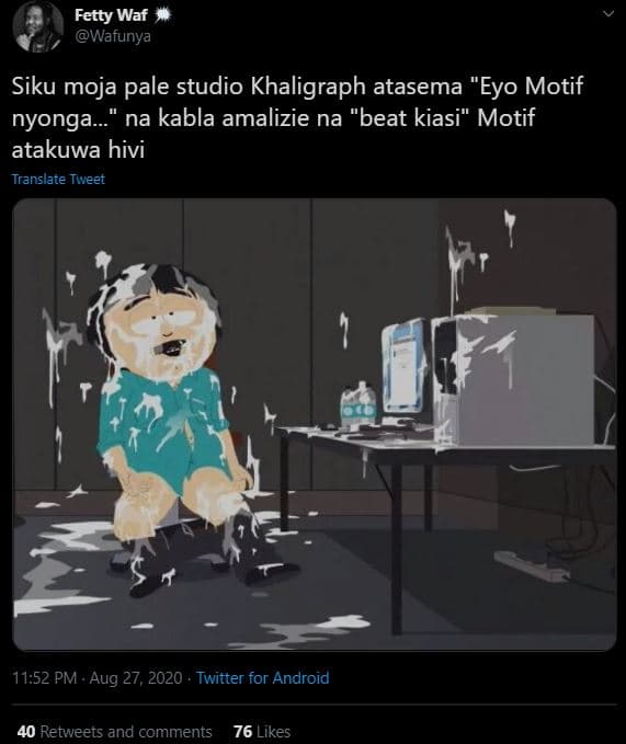 Fetty waf wafunya siku moja pale studio khaligraph atasema eyo motif nyonga na k