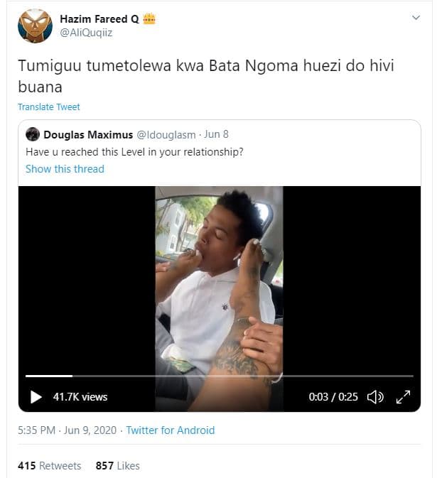 Hazim fareed q aliquqiiz tumiguu tumetolewa kwa bata ngoma huezi do hivi buana t