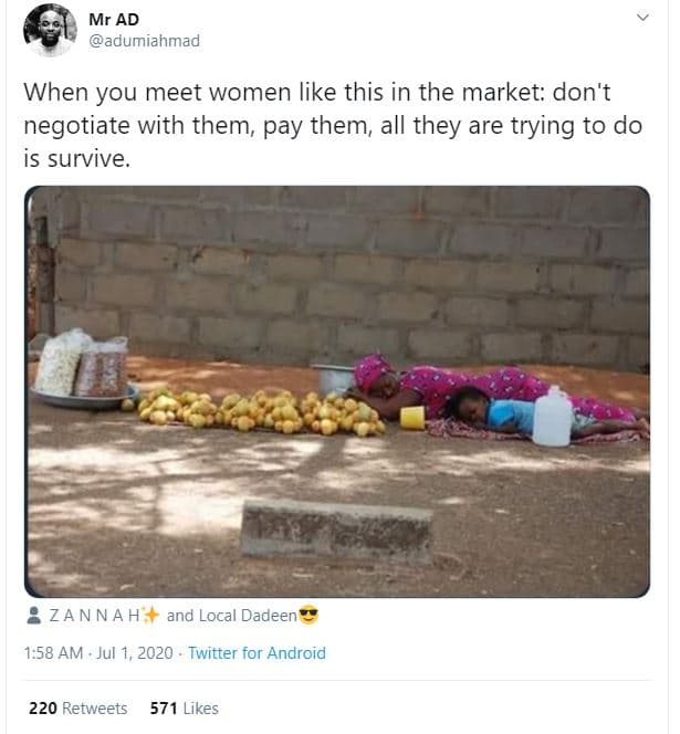 Mr ad adumiahmad when you meet women like this in the market don't negotiate wit