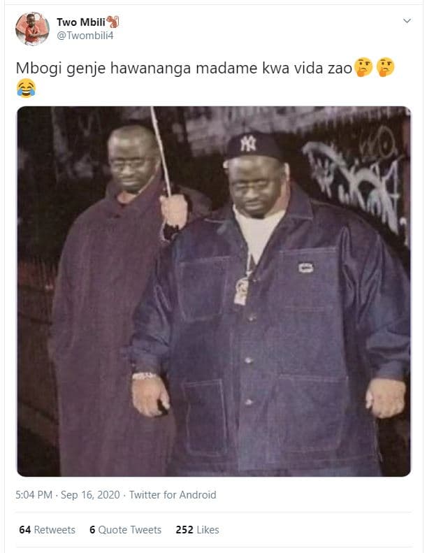 Two mbili twombili4 mbogi genje hawananga madame kwa vida zao n 5.04 pm sep 16,