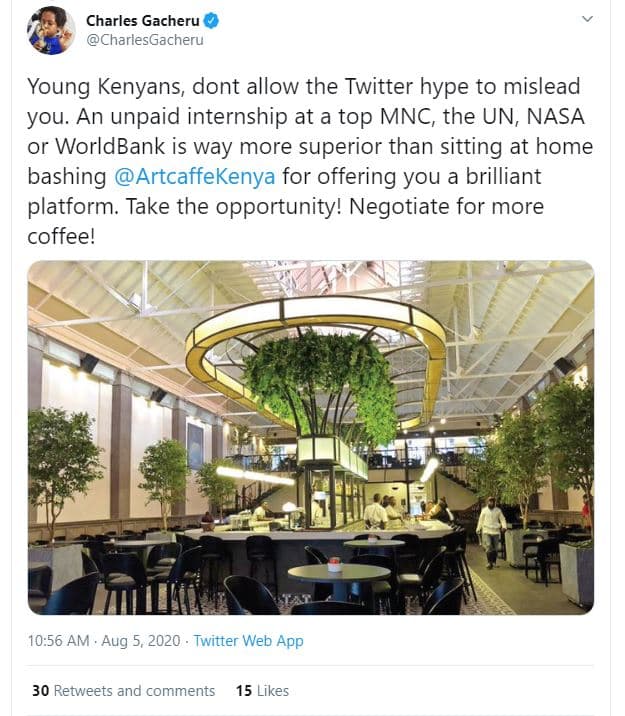 Charles gacheru charlesgacheru young kenyans dont allow the twitter hype to misl