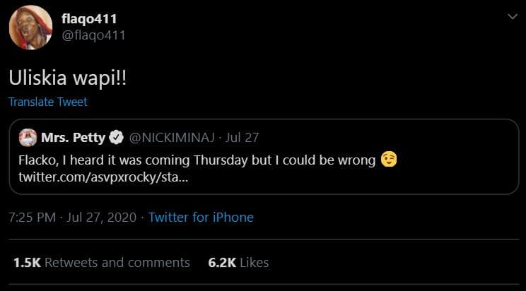 Flaqo411 flaqo411 uliskia wapi!! translate tweet mrs. petty nickiminaj jul 27 fl