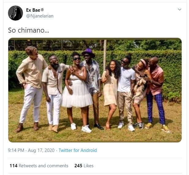 Ex bae njanelarian so chimano . 9,14 pm aug 17, twitter for android 114 retweets
