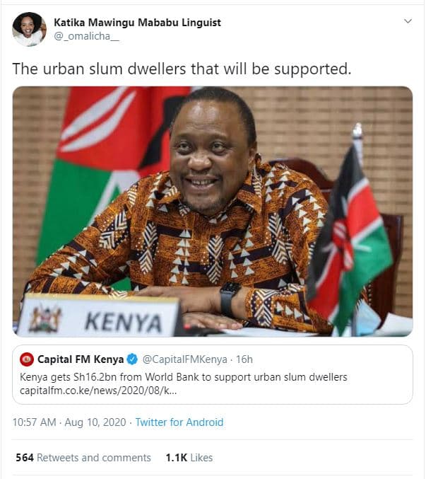 Katika mawingu mababu linguist omalicha the urban slum dwellers that will be sup