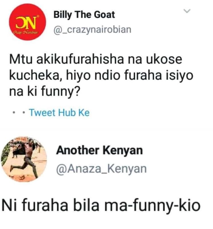 Billy the goat wn _crazynairobian mtu akikufurahisha na ukose kucheka, hiyo ndio