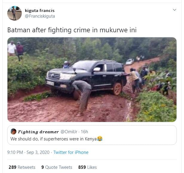 Kiguta francis franciskiguta batman after fighting crime in mukurwe ini fighting