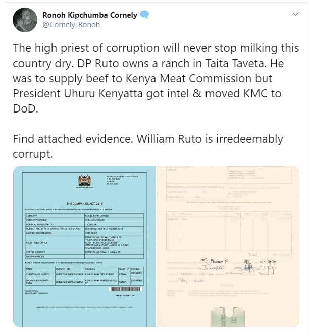 Ronoh kipchumba cornely cornely_ronoh the high priest of corruption will never s