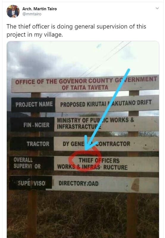 Arch. martin tairo mmtairo the thief officer is doing general supervision of thi