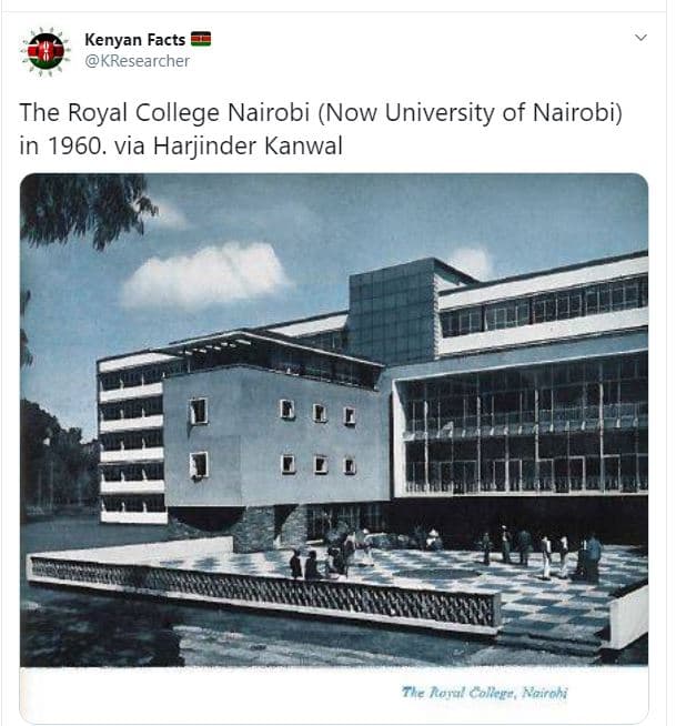 Kenyan facts kresearcher the royal college nairobi now university of nairobi in