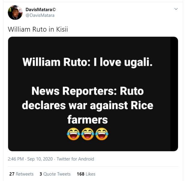 Davismatara davismatara william ruto in kisii william ruto love ugali. news repo