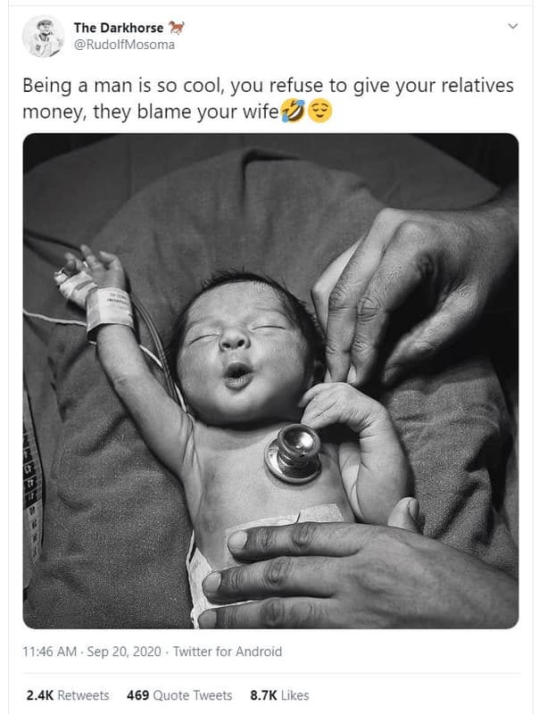 The darkhorse rudolfmosoma being a man is so cool you refuse to give your relati