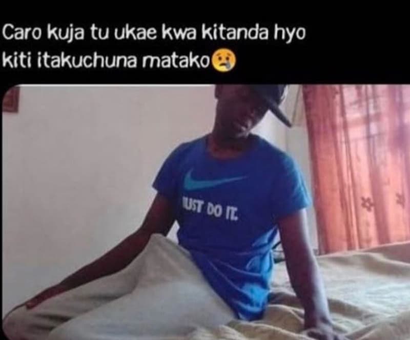 Caro kuja tu ukae kwa kitanda hyo kiti itakuchuna matako utt ci