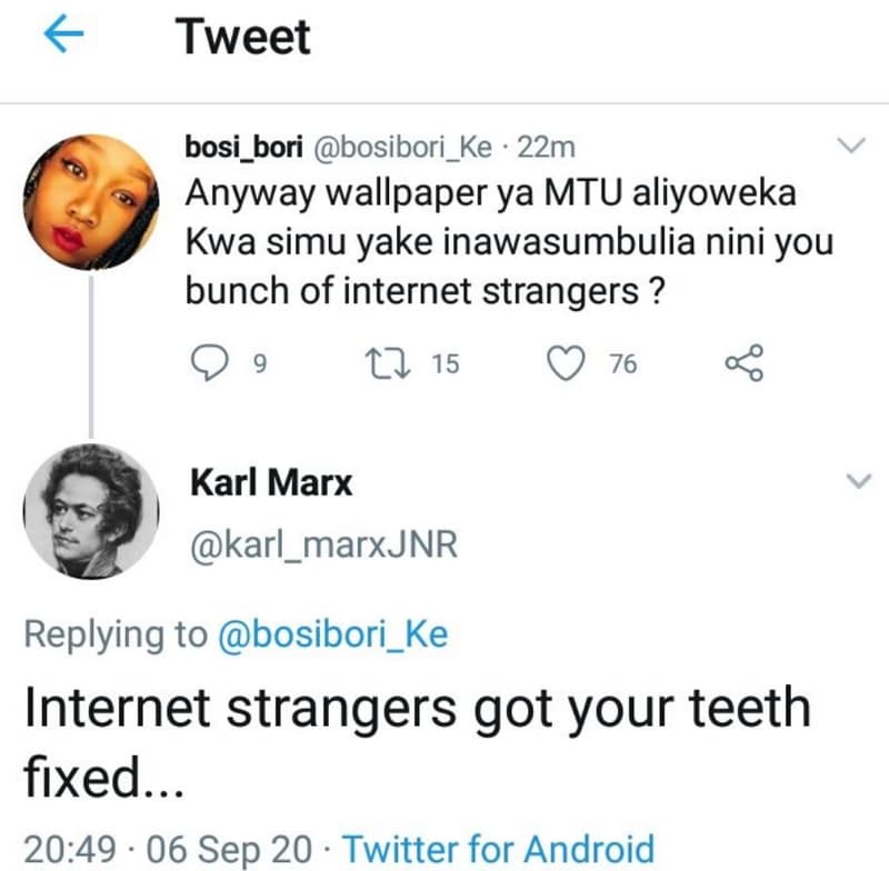 Tweet bosi_bori bosibori_ke 22m anyway wallpaper ya mtu aliyoweka kwa simu yake