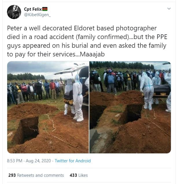 Cpt felix kibetkigen _ peter a well decorated eldoret based photographer died in