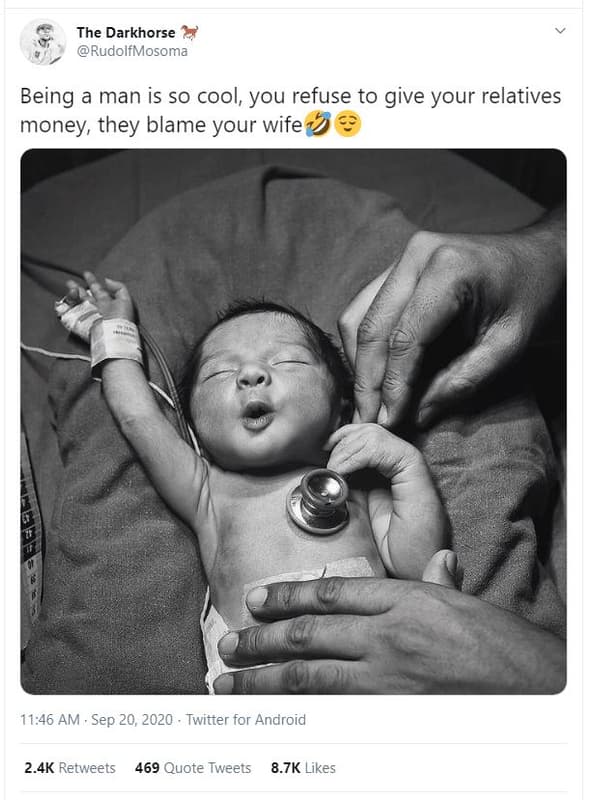 The darkhorse rudolfmosoma being a man is so cool you refuse to give your relati