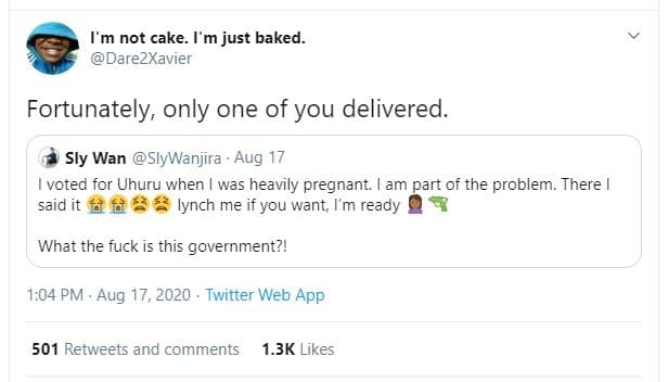 Fm not cake_ m just baked. darezxavier fortunately, only one of you delivered. s