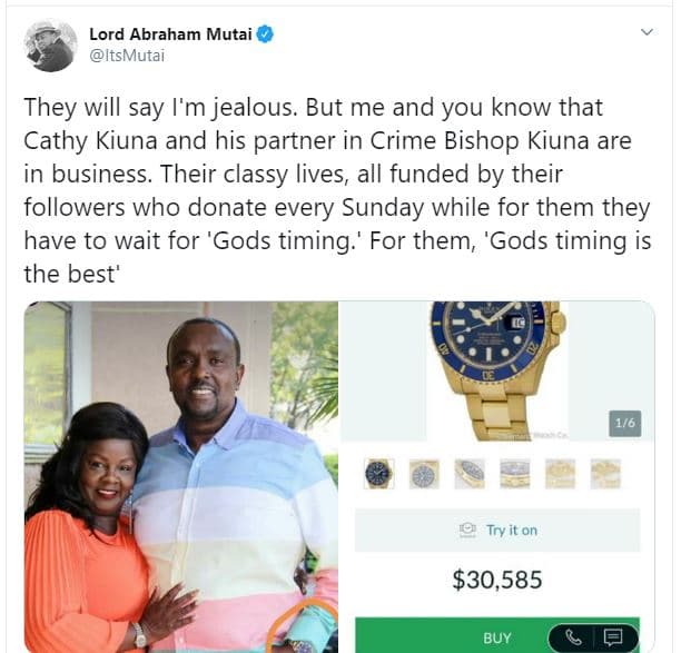 Lord abraham mutai itsmutai they will say i'm jealous. but me and you know that