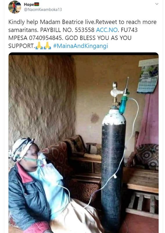 Hope naomkwamboka13 kindly help madam beatrice live retweet to reach more samari