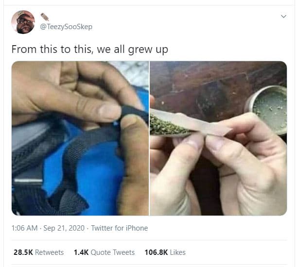 Teezysooskep from this to this we all grew up 1,06 am sep 21, twitter for iphone