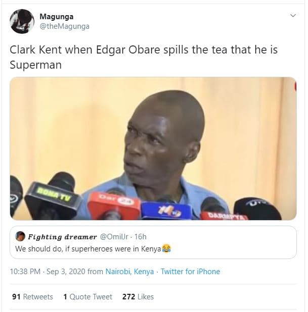 Magunga themagunga clark kent when edgar obare spills the tea that he is superma