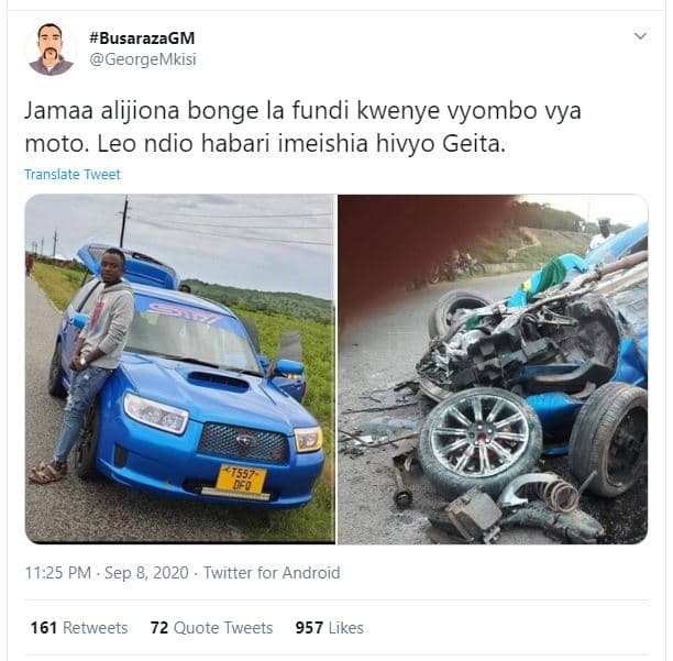 Busarazagm georgemkisi jamaa alijiona bonge la fundi kwenye vyombo vya moto. leo