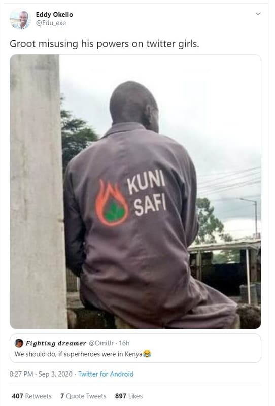 Eddy okello edu_exe groot misusing his powers on twitter girls fighting dreamer