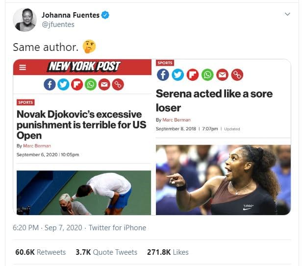 Johanna fuentes jtuentes same author. sforis new york post serenaacted likeasore