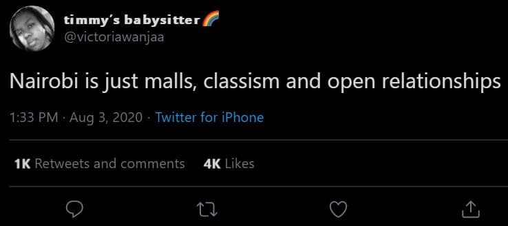 Timmy's babysitter victoriawanjaa nairobi is just malls, classism and open relat