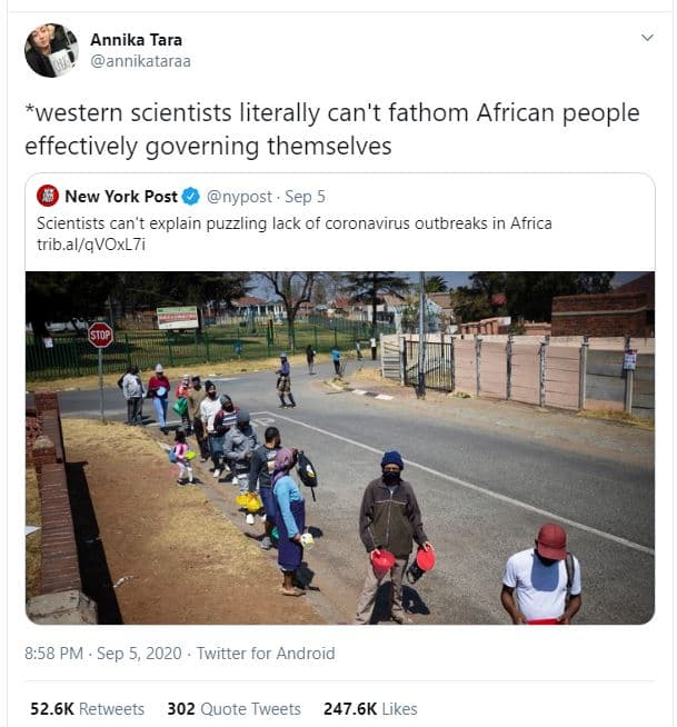 Annika tara annikataraa 'western scientists literally can't fathom african peopl