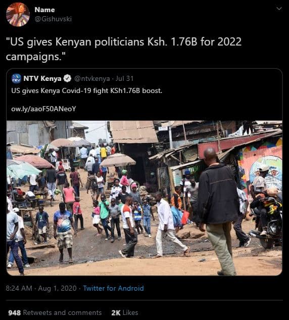 Name gishuvski us gives kenyan politicians ksh 1.76b for campaigns ntv kenya ntv