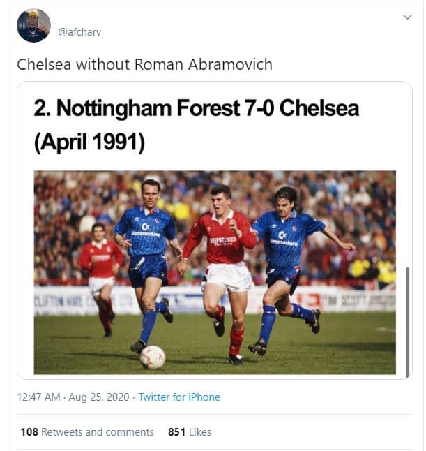 Afcharv chelsea without roman abramovich 2 nottingham forest 70 chelsea april 12