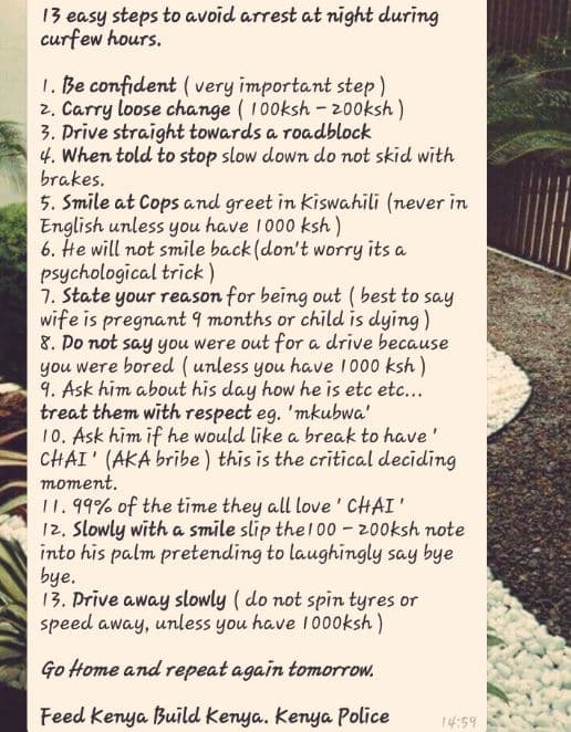 13 easy steps ło avoid arrest ał nighł during curfew hours. be confident very im