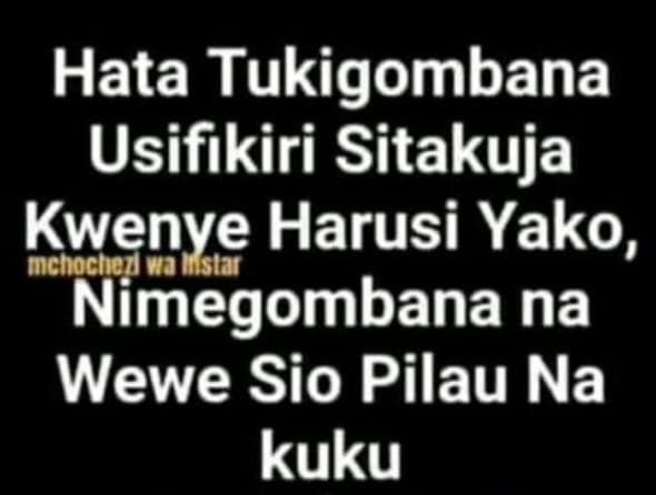 Hata tukigombana usifikiri sitakuja kwenye harusi yako, mchochez cainstar nimego