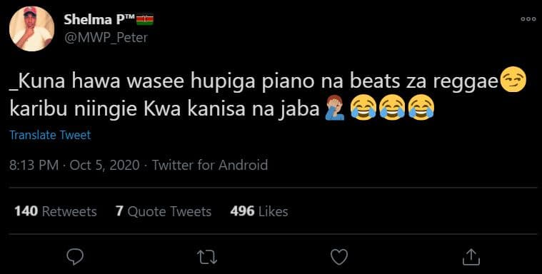 Shelma pm mwp_peter kuna hawa wasee hupiga piano na beats za reggae karibu niing