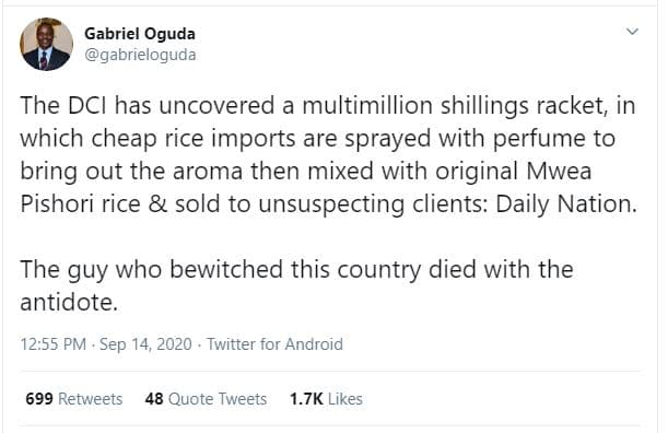 Gabriel oguda gabrieloguda the dci has uncovered a multimillion shillings racket