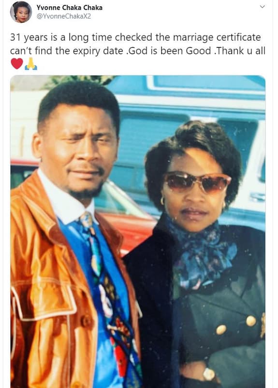 Yvonne chaka chaka yvonnechakax2 31 years is a long time checked the marriage ce