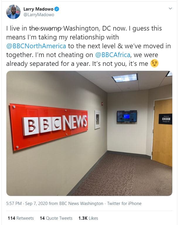 Larry madowo larrymadowo live in theswamp washington dc now. guess this means i'