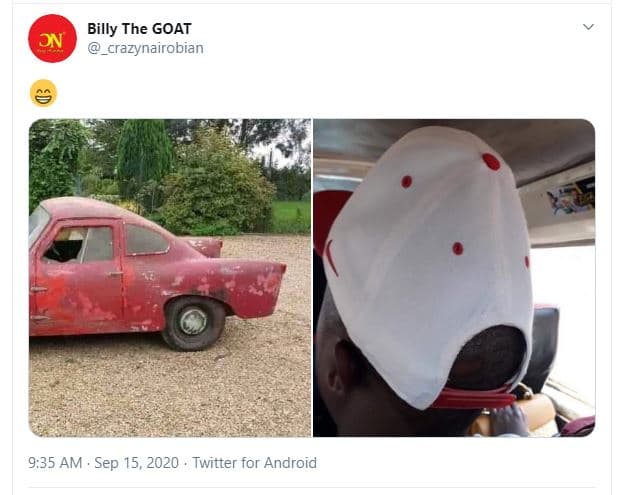 Billy the goat crazynairobian 9.35 am . sep 15, twitter for android
