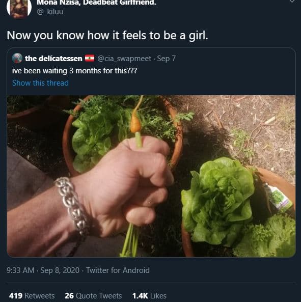 Mona nzisa, deaddeat girtren kiluu now you know how it feels to be a girl. the d